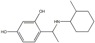 4-{1-[(2-methylcyclohexyl)amino]ethyl}benzene-1,3-diol Struktur