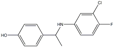 4-{1-[(3-chloro-4-fluorophenyl)amino]ethyl}phenol Struktur