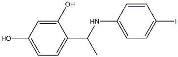 4-{1-[(4-iodophenyl)amino]ethyl}benzene-1,3-diol Struktur