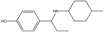 4-{1-[(4-methylcyclohexyl)amino]propyl}phenol Struktur