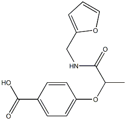 4-{1-[(furan-2-ylmethyl)carbamoyl]ethoxy}benzoic acid Struktur