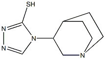 4-{1-azabicyclo[2.2.2]octan-3-yl}-4H-1,2,4-triazole-3-thiol Struktur