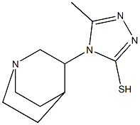 4-{1-azabicyclo[2.2.2]octan-3-yl}-5-methyl-4H-1,2,4-triazole-3-thiol Struktur