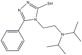 4-{2-[bis(propan-2-yl)amino]ethyl}-5-phenyl-4H-1,2,4-triazole-3-thiol Struktur