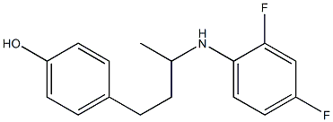 4-{3-[(2,4-difluorophenyl)amino]butyl}phenol Struktur