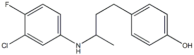 4-{3-[(3-chloro-4-fluorophenyl)amino]butyl}phenol Struktur