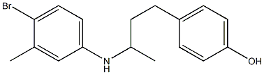 4-{3-[(4-bromo-3-methylphenyl)amino]butyl}phenol Struktur