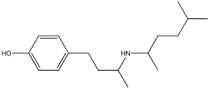 4-{3-[(5-methylhexan-2-yl)amino]butyl}phenol Struktur