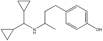 4-{3-[(dicyclopropylmethyl)amino]butyl}phenol Struktur