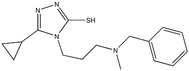 4-{3-[benzyl(methyl)amino]propyl}-5-cyclopropyl-4H-1,2,4-triazole-3-thiol Struktur