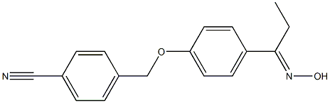 4-{4-[1-(hydroxyimino)propyl]phenoxymethyl}benzonitrile Struktur