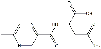 4-amino-2-{[(5-methylpyrazin-2-yl)carbonyl]amino}-4-oxobutanoic acid Struktur