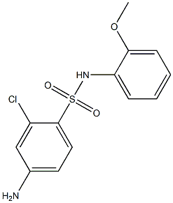 4-amino-2-chloro-N-(2-methoxyphenyl)benzene-1-sulfonamide Struktur