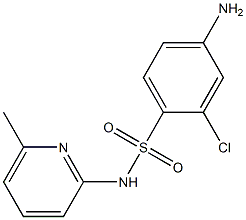 4-amino-2-chloro-N-(6-methylpyridin-2-yl)benzene-1-sulfonamide Struktur