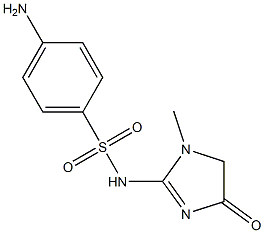 4-amino-N-(1-methyl-4-oxo-4,5-dihydro-1H-imidazol-2-yl)benzene-1-sulfonamide Struktur