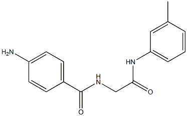 4-amino-N-{2-[(3-methylphenyl)amino]-2-oxoethyl}benzamide Struktur