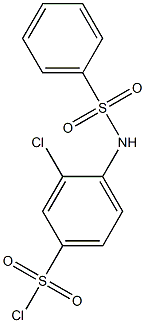 4-benzenesulfonamido-3-chlorobenzene-1-sulfonyl chloride Struktur