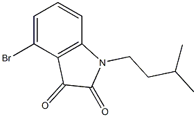 4-bromo-1-(3-methylbutyl)-2,3-dihydro-1H-indole-2,3-dione Struktur