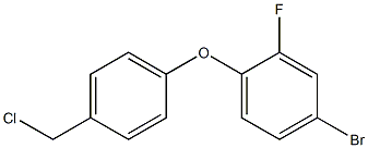 4-bromo-1-[4-(chloromethyl)phenoxy]-2-fluorobenzene Struktur