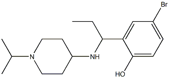 4-bromo-2-(1-{[1-(propan-2-yl)piperidin-4-yl]amino}propyl)phenol Struktur