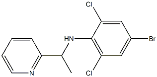 4-bromo-2,6-dichloro-N-[1-(pyridin-2-yl)ethyl]aniline Struktur