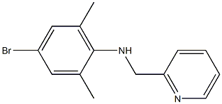 4-bromo-2,6-dimethyl-N-(pyridin-2-ylmethyl)aniline Struktur