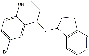 4-bromo-2-[1-(2,3-dihydro-1H-inden-1-ylamino)propyl]phenol Struktur