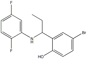 4-bromo-2-{1-[(2,5-difluorophenyl)amino]propyl}phenol Struktur