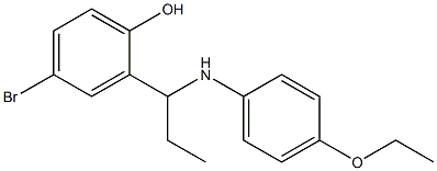 4-bromo-2-{1-[(4-ethoxyphenyl)amino]propyl}phenol Struktur