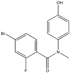 4-bromo-2-fluoro-N-(4-hydroxyphenyl)-N-methylbenzamide Struktur