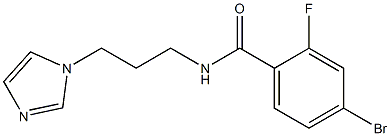 4-bromo-2-fluoro-N-[3-(1H-imidazol-1-yl)propyl]benzamide Struktur