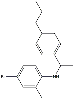 4-bromo-2-methyl-N-[1-(4-propylphenyl)ethyl]aniline Struktur