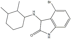 4-bromo-3-[(2,3-dimethylcyclohexyl)amino]-2,3-dihydro-1H-indol-2-one Struktur