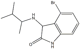 4-bromo-3-[(3-methylbutan-2-yl)amino]-2,3-dihydro-1H-indol-2-one Struktur