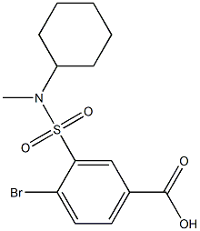 4-bromo-3-[cyclohexyl(methyl)sulfamoyl]benzoic acid Struktur