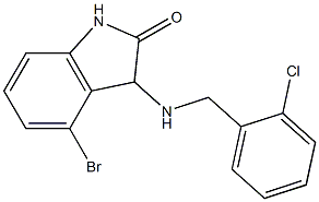 4-bromo-3-{[(2-chlorophenyl)methyl]amino}-2,3-dihydro-1H-indol-2-one Struktur