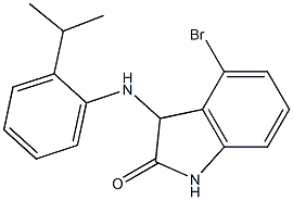 4-bromo-3-{[2-(propan-2-yl)phenyl]amino}-2,3-dihydro-1H-indol-2-one Struktur