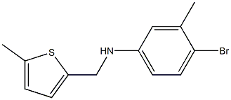 4-bromo-3-methyl-N-[(5-methylthiophen-2-yl)methyl]aniline Struktur