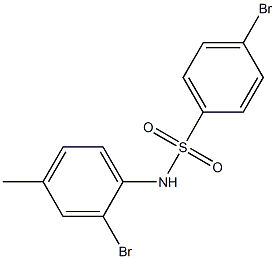 4-bromo-N-(2-bromo-4-methylphenyl)benzene-1-sulfonamide Struktur