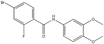 4-bromo-N-(3,4-dimethoxyphenyl)-2-fluorobenzamide Struktur