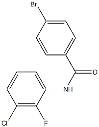 4-bromo-N-(3-chloro-2-fluorophenyl)benzamide Struktur