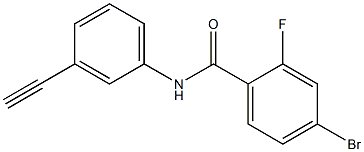 4-bromo-N-(3-ethynylphenyl)-2-fluorobenzamide Struktur