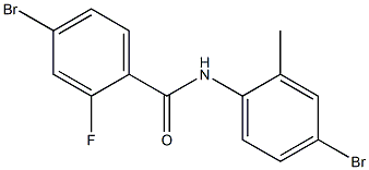 4-bromo-N-(4-bromo-2-methylphenyl)-2-fluorobenzamide Struktur