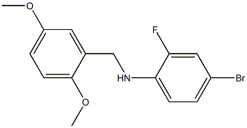 4-bromo-N-[(2,5-dimethoxyphenyl)methyl]-2-fluoroaniline Struktur