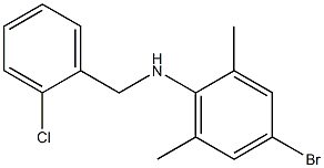 4-bromo-N-[(2-chlorophenyl)methyl]-2,6-dimethylaniline Struktur