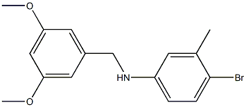 4-bromo-N-[(3,5-dimethoxyphenyl)methyl]-3-methylaniline Struktur