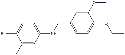 4-bromo-N-[(4-ethoxy-3-methoxyphenyl)methyl]-3-methylaniline Struktur