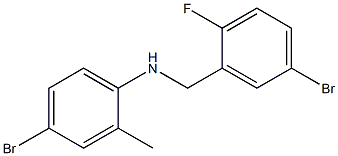 4-bromo-N-[(5-bromo-2-fluorophenyl)methyl]-2-methylaniline Struktur