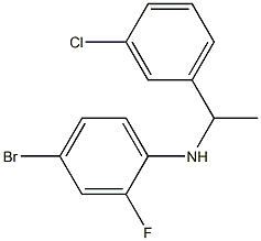 4-bromo-N-[1-(3-chlorophenyl)ethyl]-2-fluoroaniline Struktur