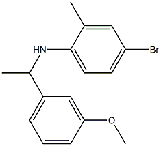 4-bromo-N-[1-(3-methoxyphenyl)ethyl]-2-methylaniline Struktur